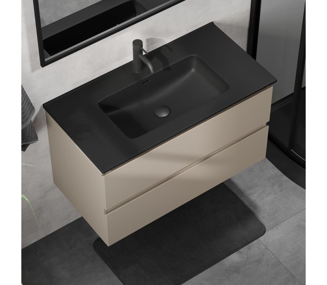 Szafka łazienkowa z umywalką KENWOOD 91 cm Marakesh/czarna