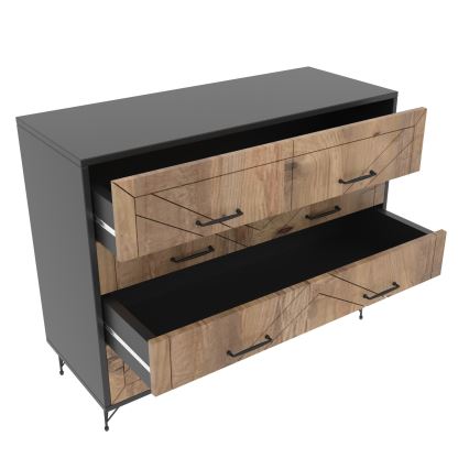 Szafka COMFORT 100x80 cm brąz/czarny
