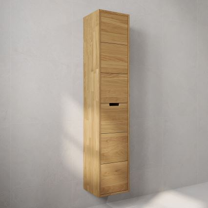 Szafka łazienkowa GRIBSKOV 175 cm beżowa/dąb