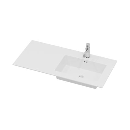 Szafka łazienkowa HELSINKI 95 cm z umywalką, prawa, czarna