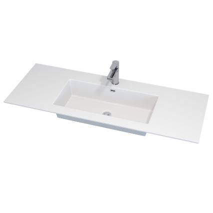Szafka łazienkowa HELSINKI z umywalką, 120 cm, biała