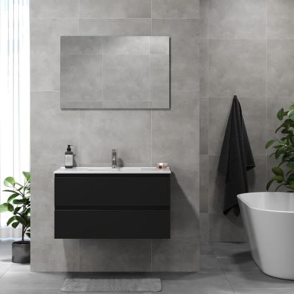 Szafka łazienkowa KENWOOD z umywalką 91x50x45 cm czarna