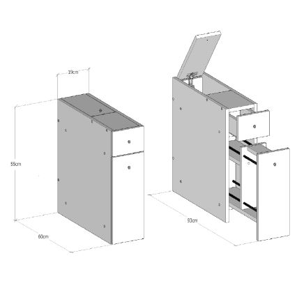 Szafka łazienkowa SMART 60x55 cm biała