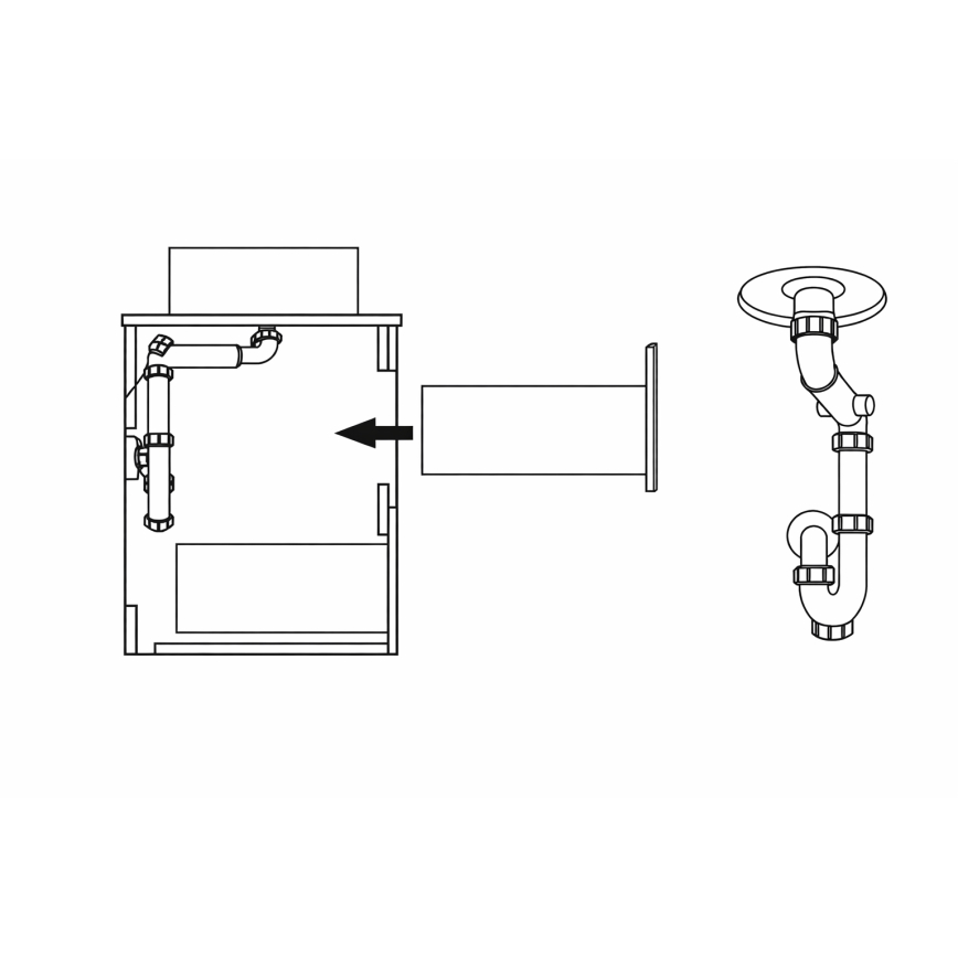 Szafka łazienkowa TRONDHEIM pod umywalkę 90 cm, biała