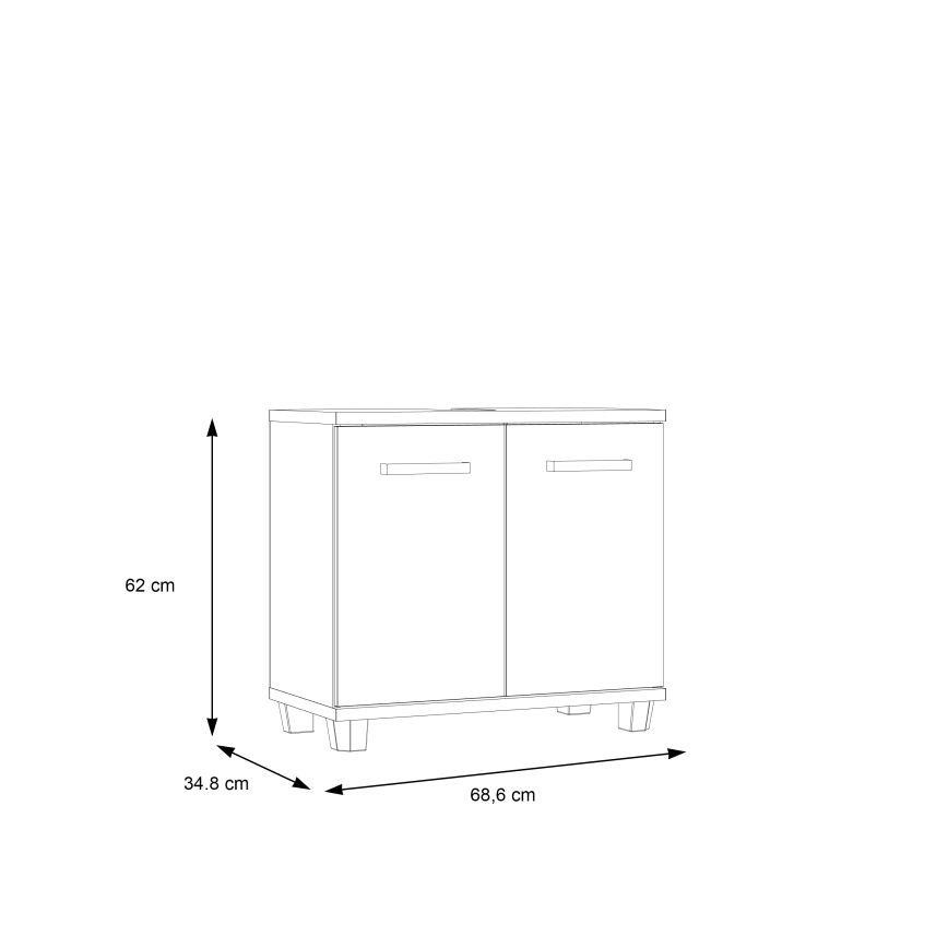 Szafka łazienkowa VENOM antracyt/brąz