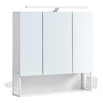 Szafka łazienkowa z lustrem LED SKY 70x70x16 cm 230V biała