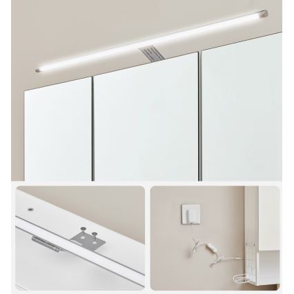 Szafka łazienkowa z lustrem LED SKY 70x70x16 cm 230V biała