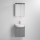 Szafka łazienkowa z umywalką ASTRID + podświetlana szafka z lustrem LED 4xLED/4,3W/230V IP44 szara