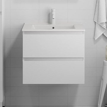 Szafka łazienkowa z umywalką CONOR 61 cm biały