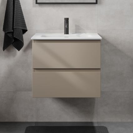 Szafka łazienkowa z umywalką CONOR 61 cm Marakesh/biała