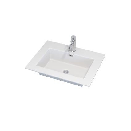 Szafka łazienkowa z umywalką GRIBSKOV 60 cm beżowy/dąb/biały
