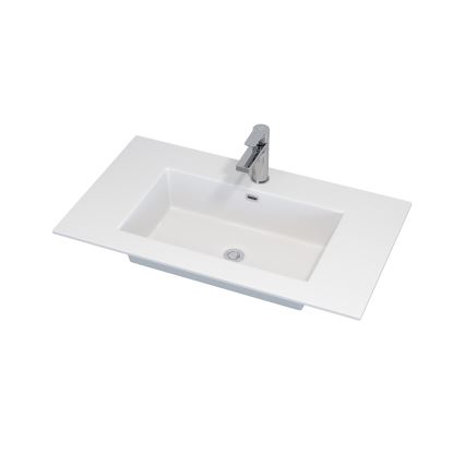 Szafka łazienkowa z umywalką GRIBSKOV 80 cm brąz/dąb/biała