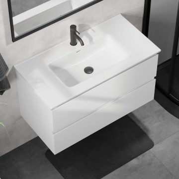 Szafka łazienkowa z umywalką KENWOOD 91 cm biała