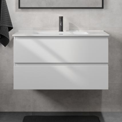 Szafka łazienkowa z umywalką KENWOOD 91 cm biała