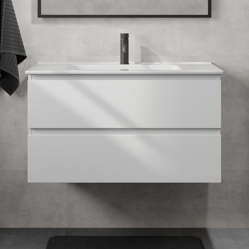 Szafka łazienkowa z umywalką KENWOOD 91 cm biała