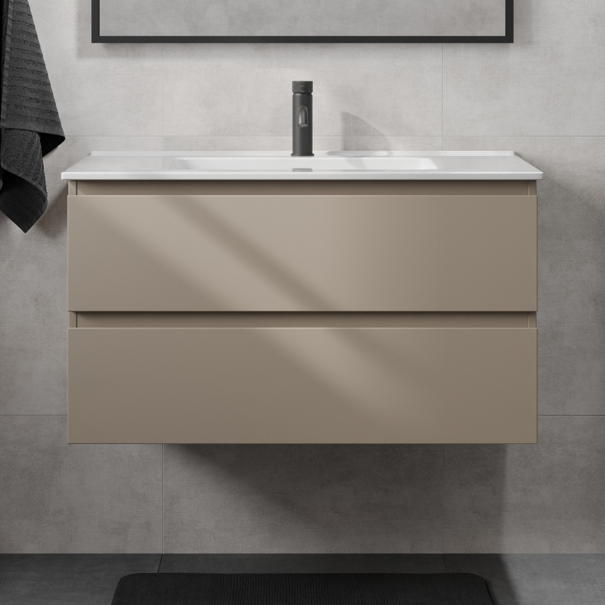 Szafka łazienkowa z umywalką KENWOOD 91 cm Marakesh/biała