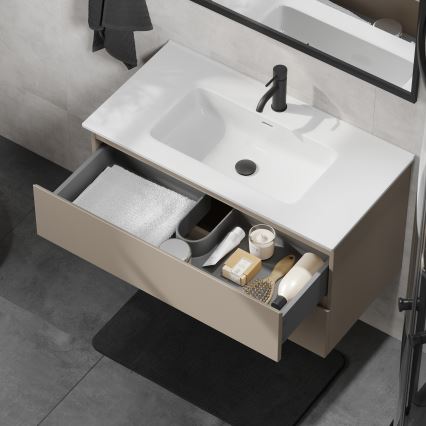 Szafka łazienkowa z umywalką KENWOOD 91 cm Marakesh/biała