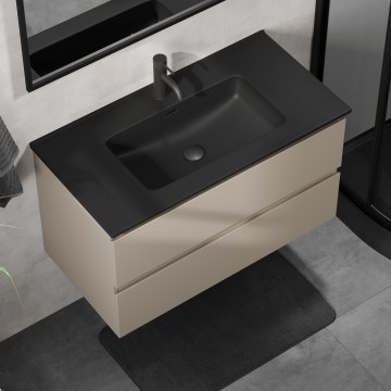 Szafka łazienkowa z umywalką KENWOOD 91 cm Marakesh/czarna