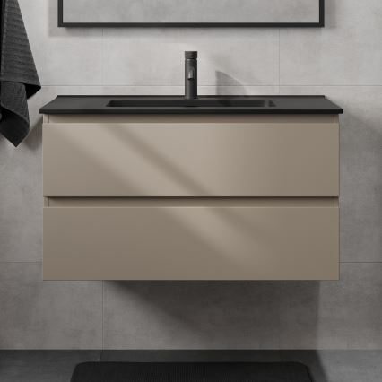 Szafka łazienkowa z umywalką KENWOOD 91 cm Marakesh/czarna