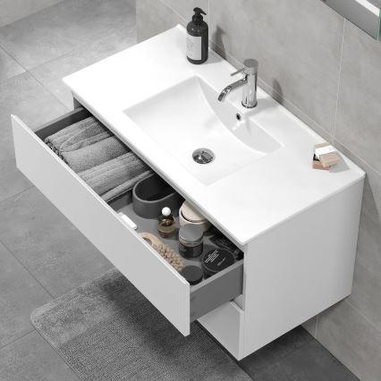 Szafka łazienkowa z umywalką KENWOOD 91 x 50 x 47 cm biała