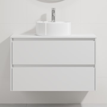 Szafka łazienkowa z umywalką TRONDHEIM/VIKEDAL 90x57x46 cm biała