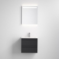 Szafka łazienkowa z umywalką VIGO + lustro ścienne LED z podświetleniem LED/10W/230V IP44, kolor czarny