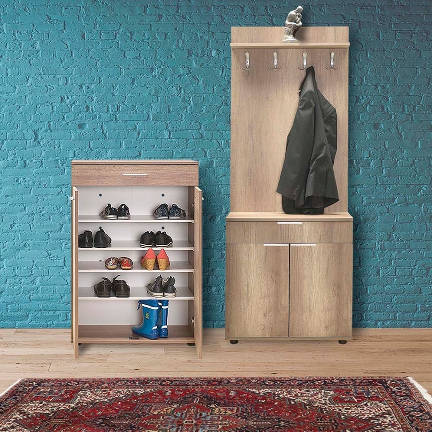 Szafka na buty 108x73 cm brązowa