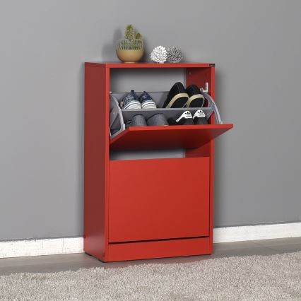 Szafka na buty 84x51 cm czerwona
