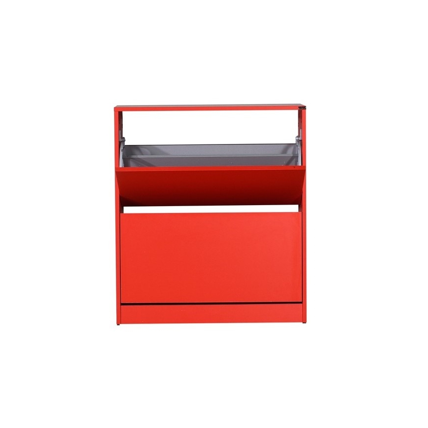 Szafka na buty 84x73 cm czerwona