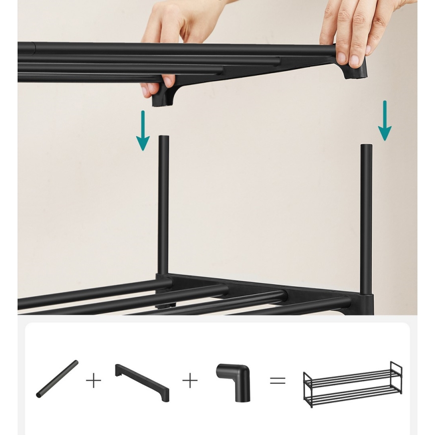 Szafka na buty ALVORO czarna