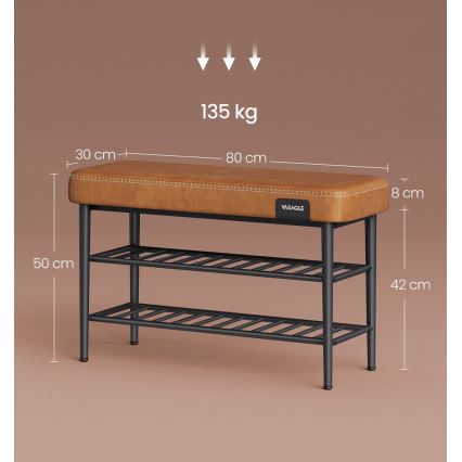 Szafka na buty ANDOR brązowo-czarna