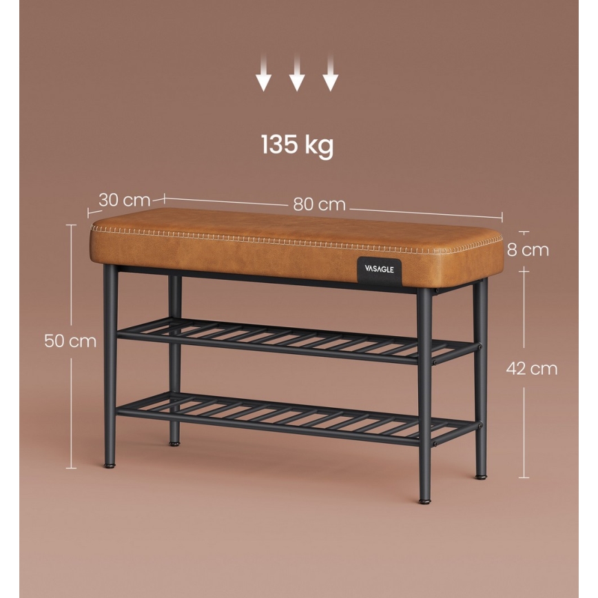 Szafka na buty ANDOR brązowo-czarna