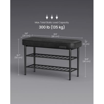 Szafka na buty ANDOR czarna