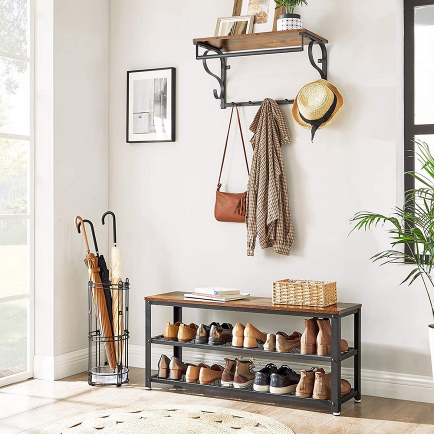 Szafka na buty DAVOR brązowa/czarna