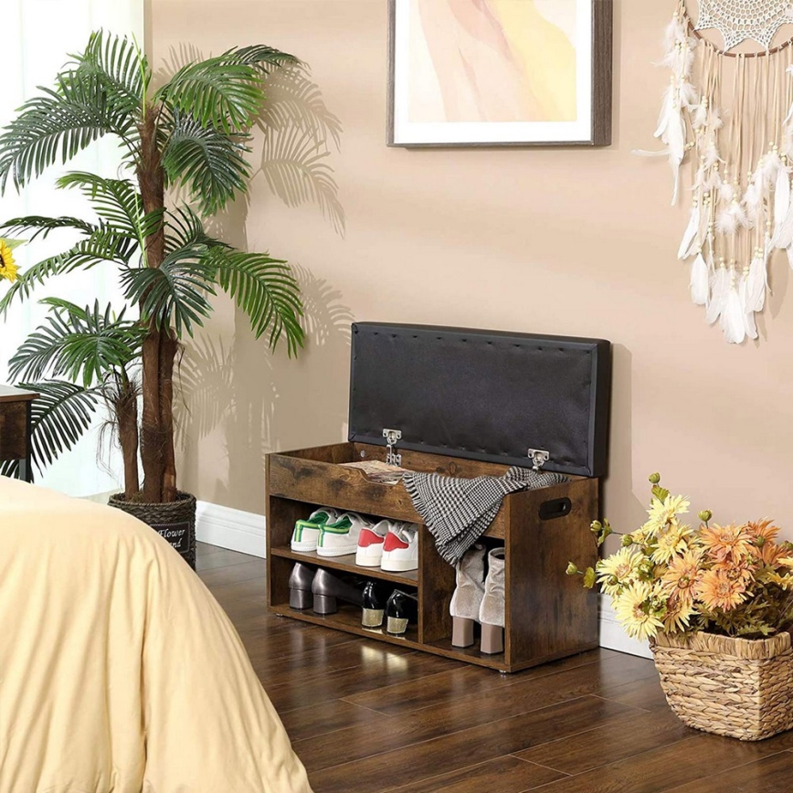 Szafka na buty DAVOR brązowo-czarna