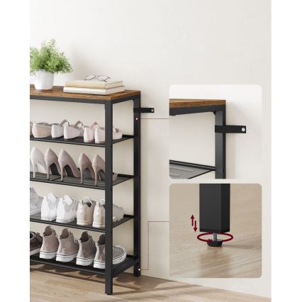 Szafka na buty DAVOR brązowy/czarny