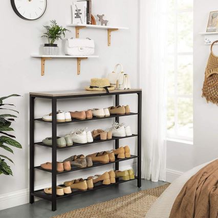 Szafka na buty DAVOR szary/czarny