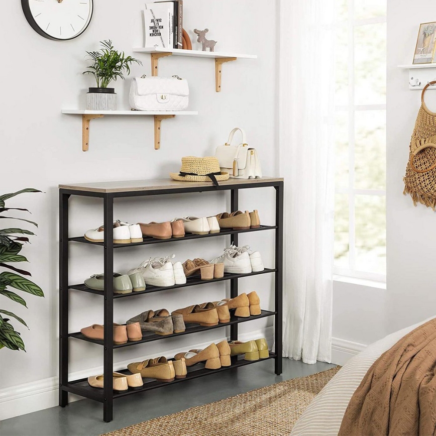 Szafka na buty DAVOR szary/czarny