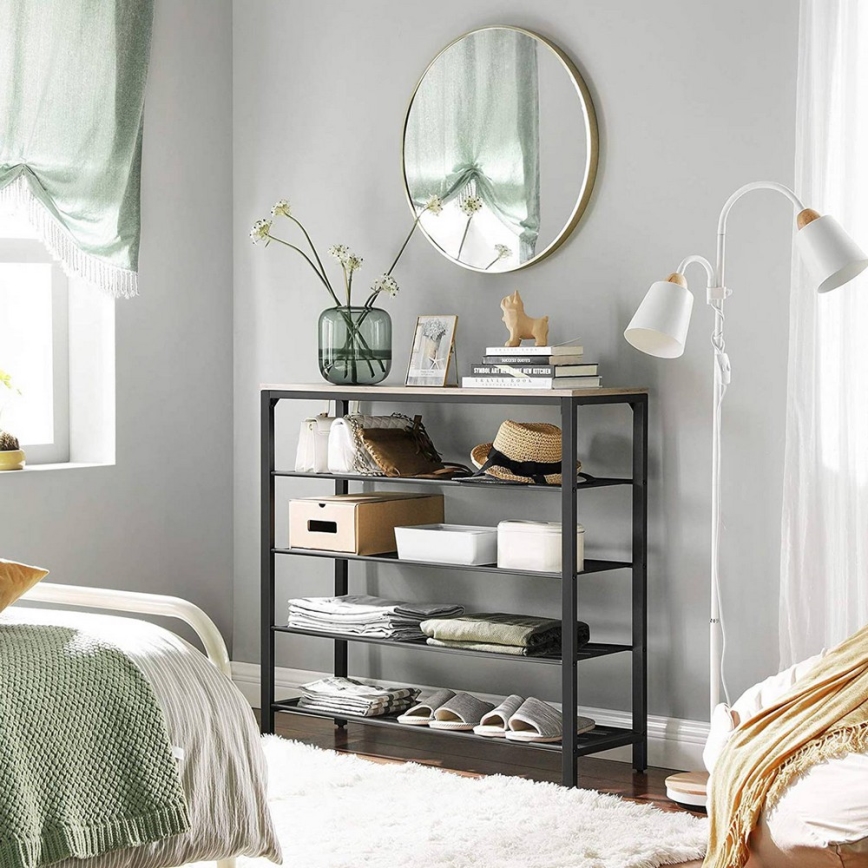 Szafka na buty DAVOR szary/czarny