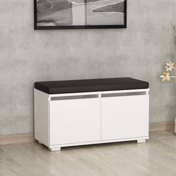 Szafka na buty DRAGO 42x80 cm biały/czarny
