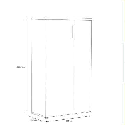 Szafka na buty ETON biały/szary beton