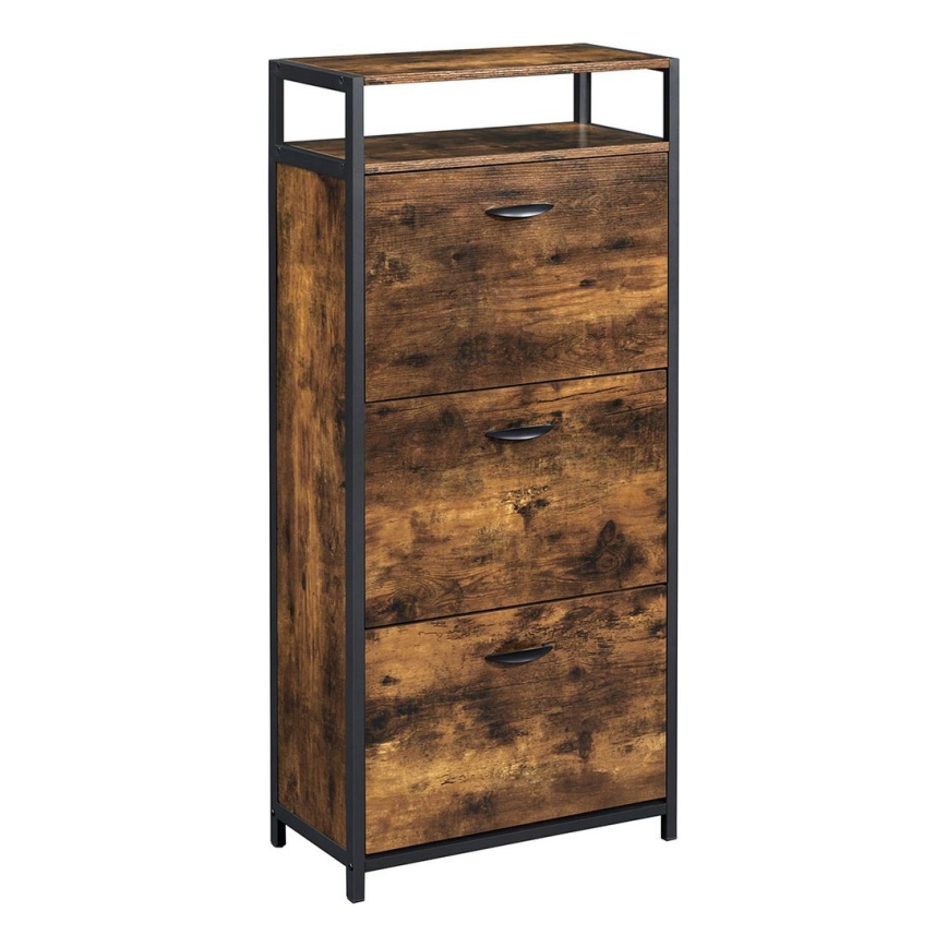 Szafka na buty FIRA brązowa/czarna