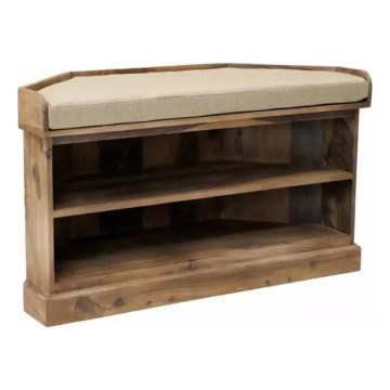 Szafka na buty narożna RAMI 60x105 cm lite drewno/palisander