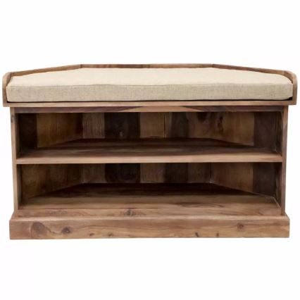 Szafka na buty narożna RAMI 60x105 cm lite drewno/palisander