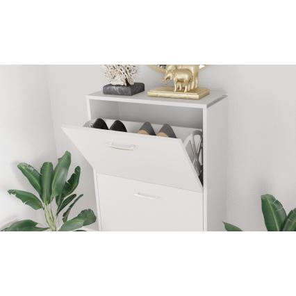 Szafka na buty PIGO 60x109x25 cm biała