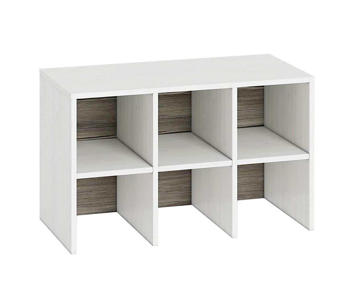 Szafka na buty SARPA 50x80 cm biała +/brązowe