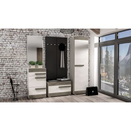 Szafka na buty SARPA 50x80 cm biała/brązowa