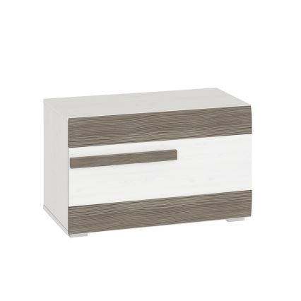 Szafka na buty SARPA 50x80 cm biała/brązowa