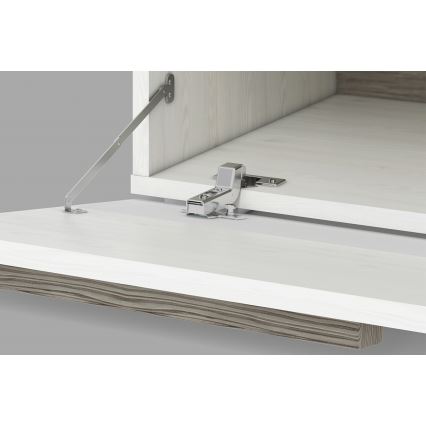 Szafka na buty SARPA 50x80 cm biała/brązowa