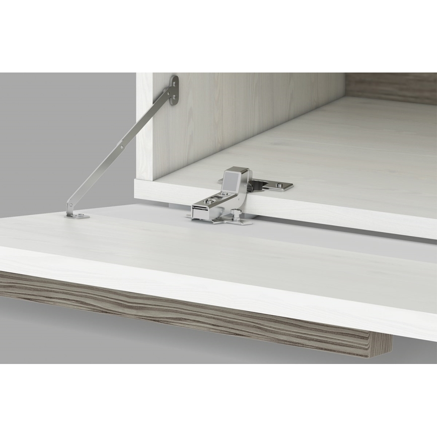 Szafka na buty SARPA 50x80 cm biała/brązowa